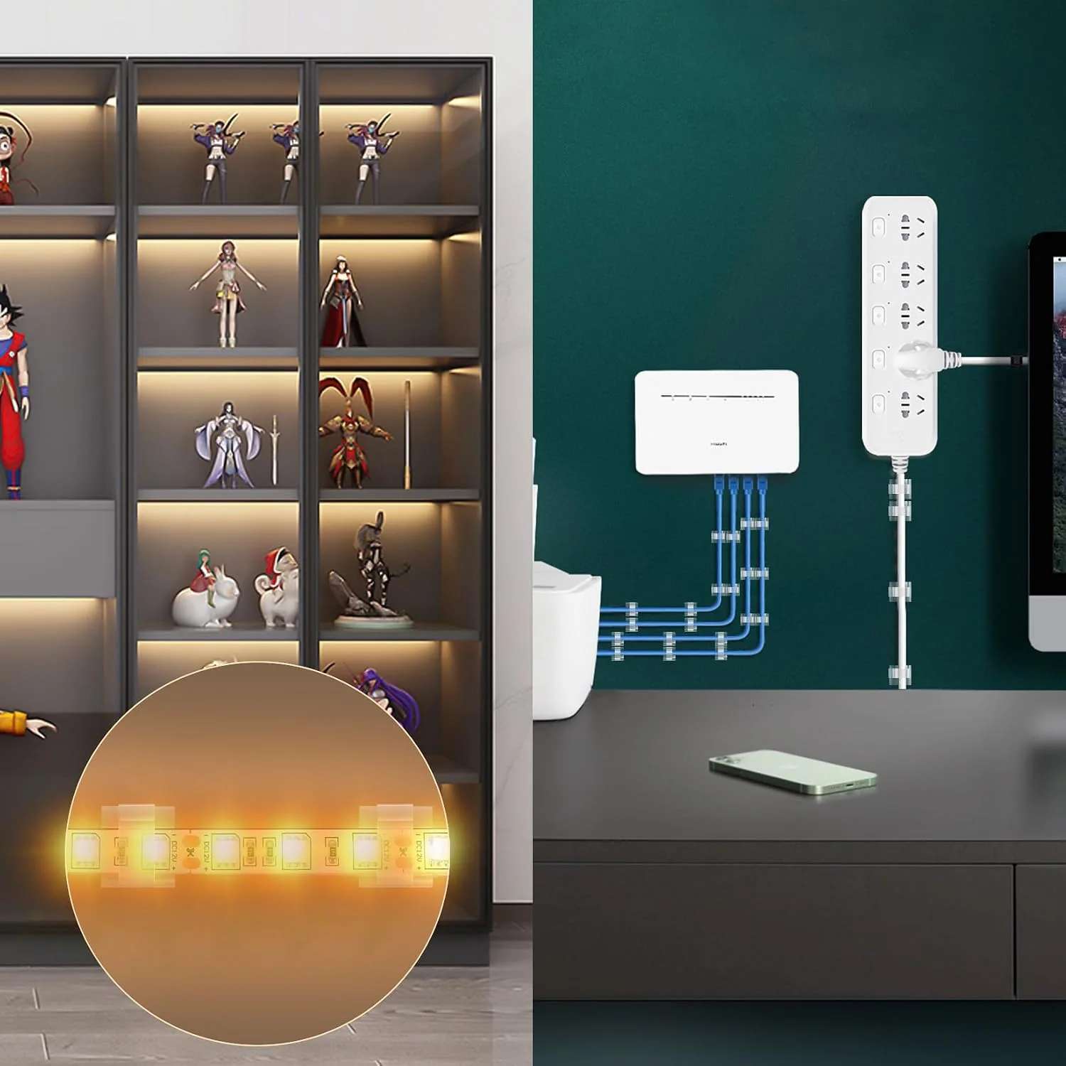 XHF Adhesive Wall Light Clips, picture 5