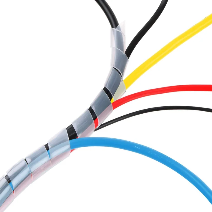 XHF Spiral Cable Wrap, Clear, 65 ft