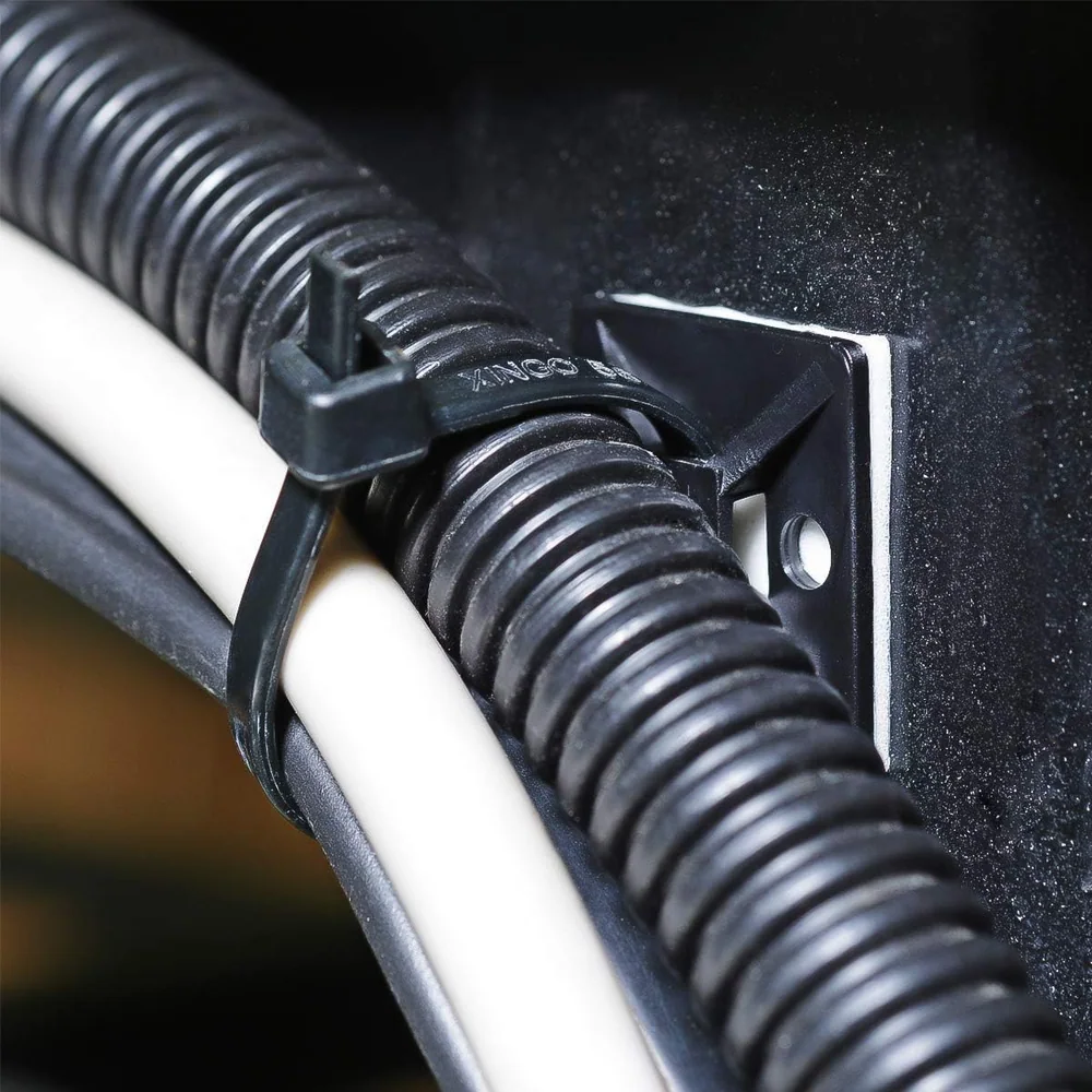 XHF Back-Glue Zip Tie Mounts with Ties and Screws, picture 4