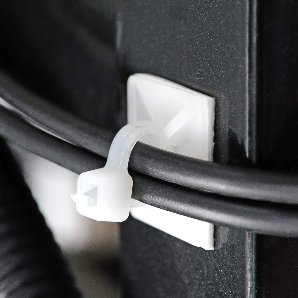XHF Back-Glue Zip Tie Mounts with Ties and Screws, picture 8