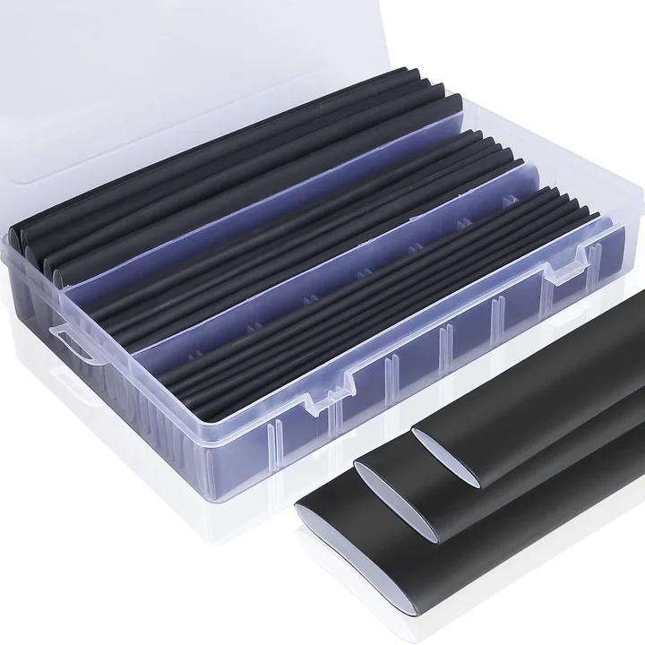 XHF 4:1 Adhesive-Lined Heat Shrink Tubing, 26 ft, Black